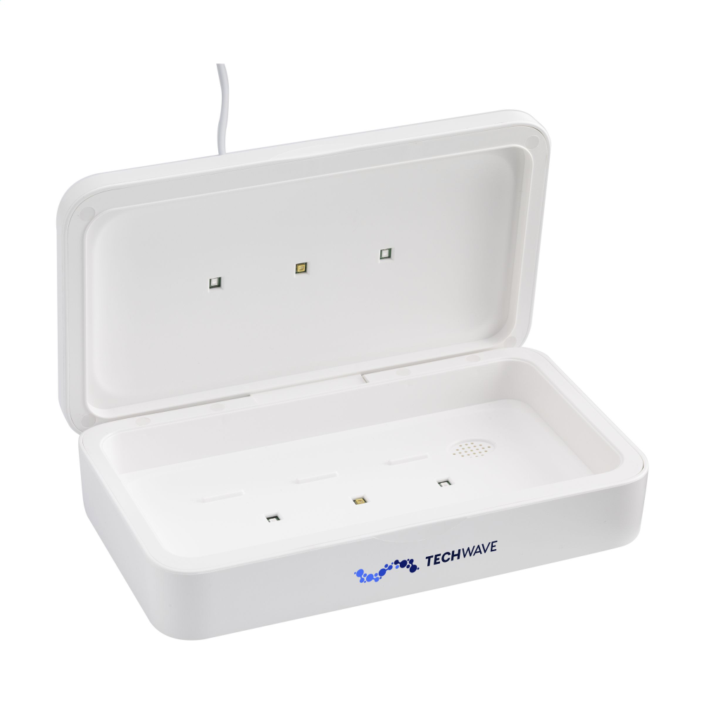 Boîte stérilisatrice multifonctionnelle UV-C avec chargeur sans fil 5W - Hautefort