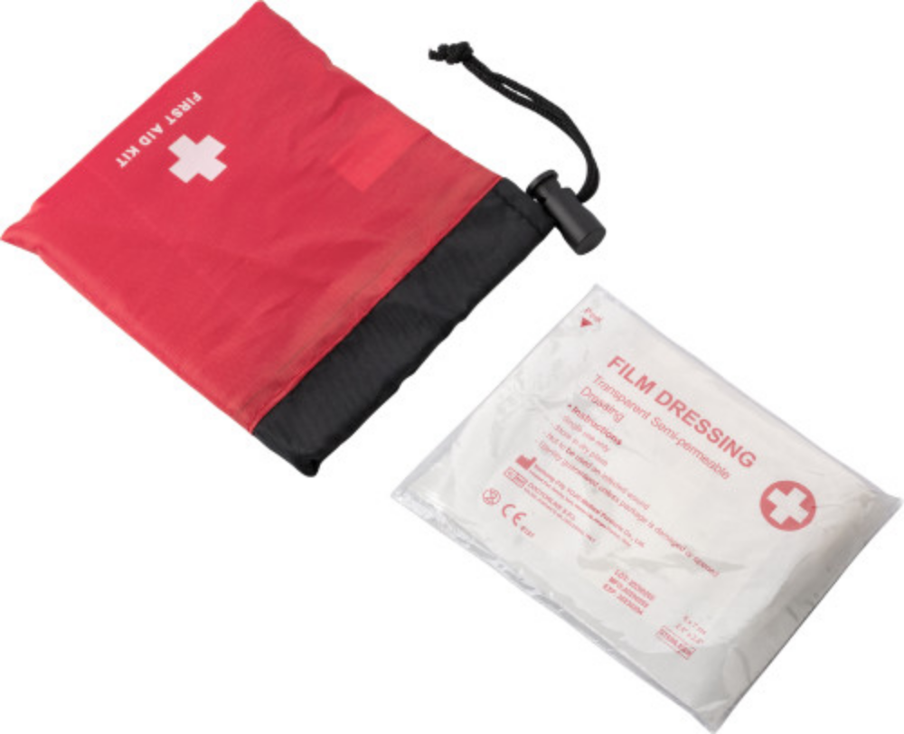 First Aid Kit in a Polyester Drawstring Pouch - Barstead