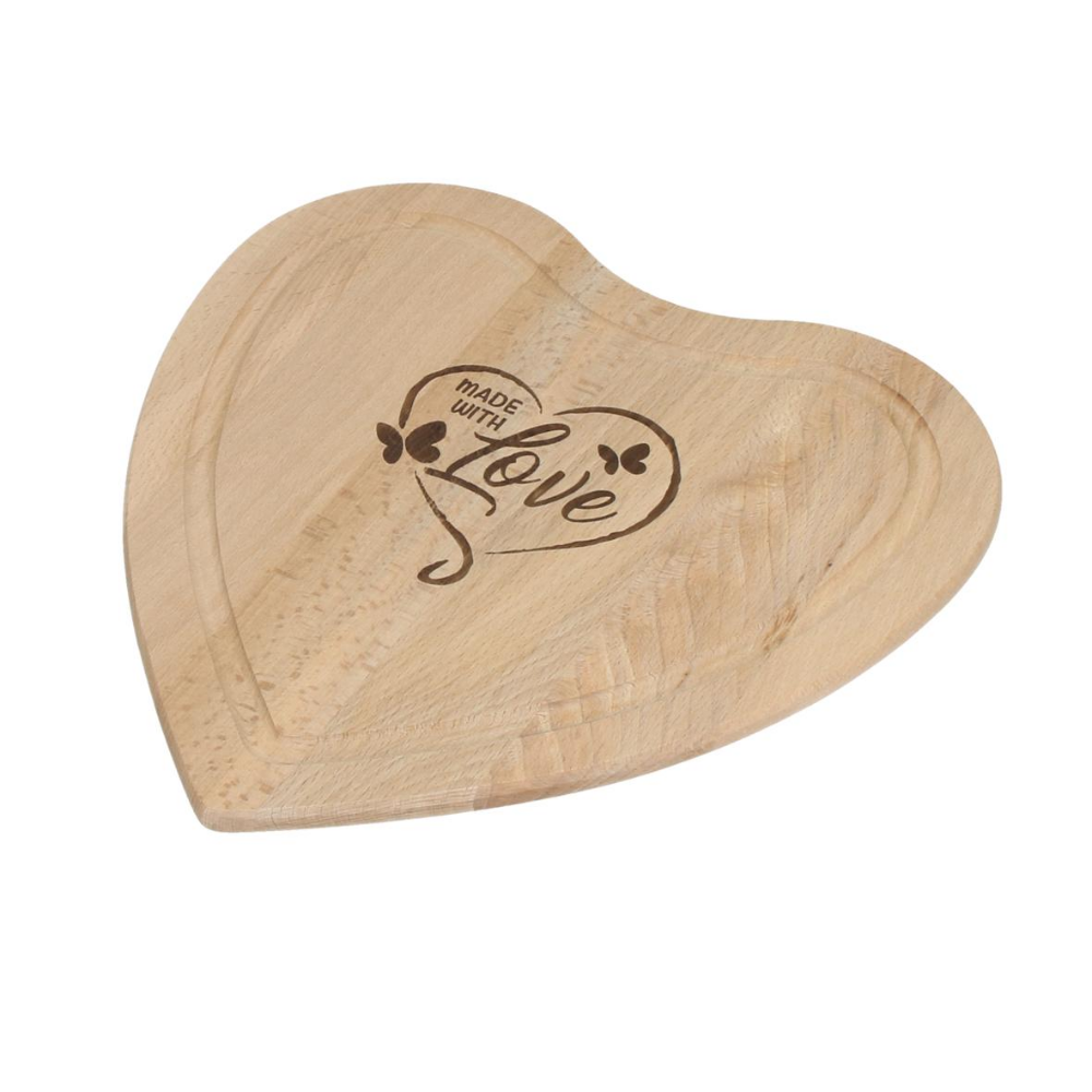 Planche à découper en forme de cœur en bois - Chaumont