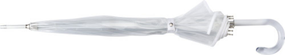 Un paraguas hecho de PVC con ocho paneles. Tiene un marco de aluminio y fibra de vidrio y un mango de plástico. Se cierra con un botón de presión - Shipton-under-Wychwood - Vallgorguina