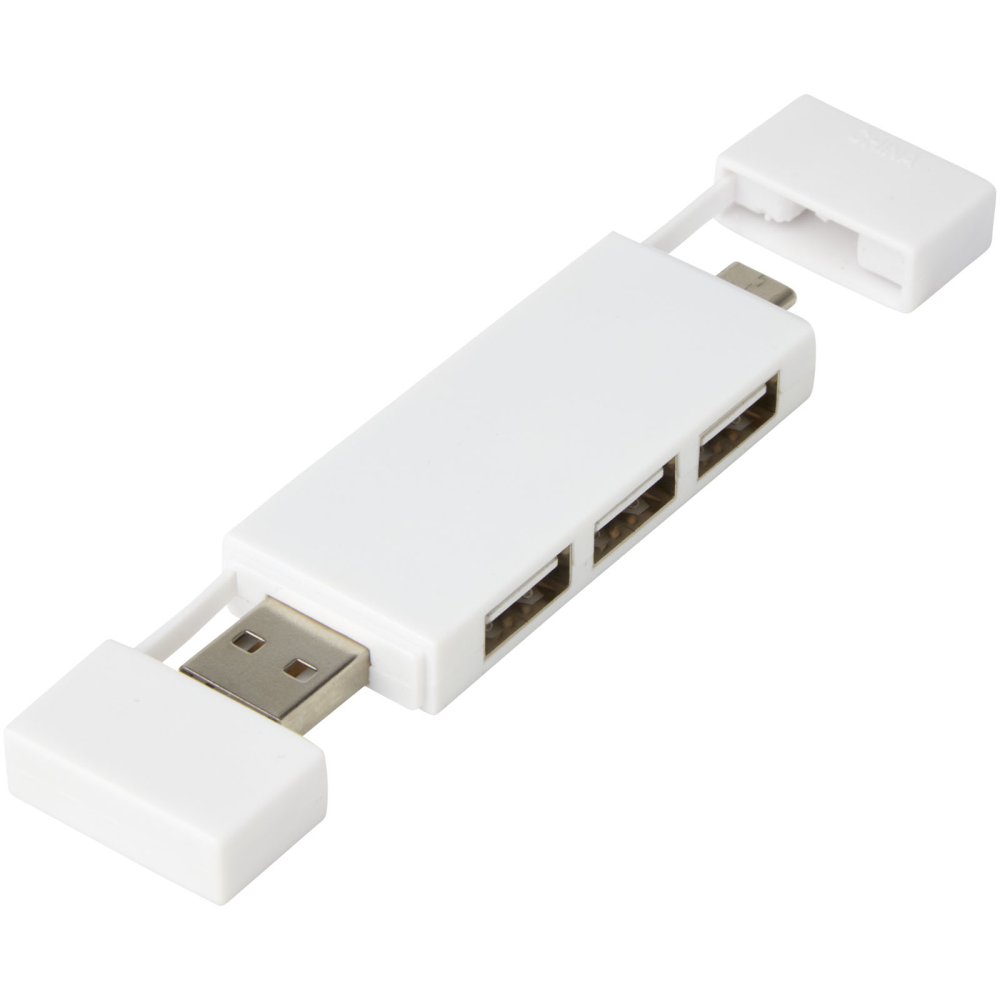 Hub USB con 3 puertos, compatible con entradas USB-A y Tipo-C - Sandford - Villavelayo