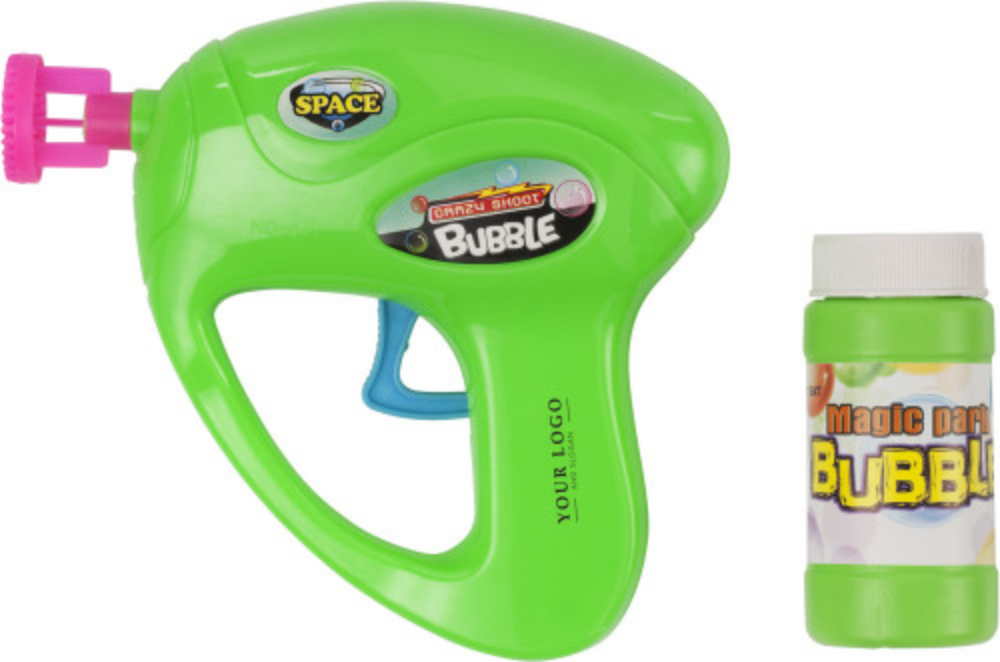 Plastic Bubble Gun with Fluid Container - Knipton