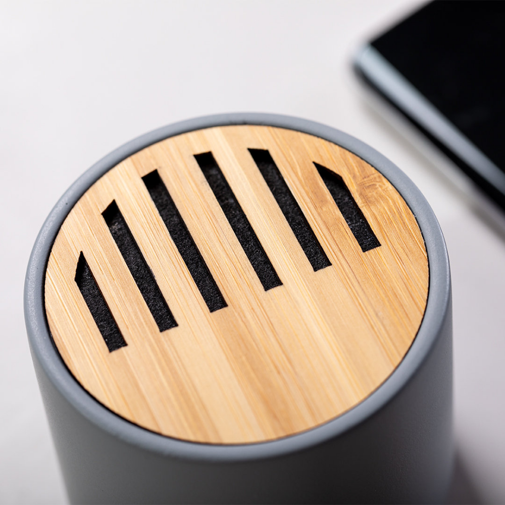 Bluetooth-Lautsprecher aus natürlichem Bambus und Kalksteinzement - Bad Bentheim 