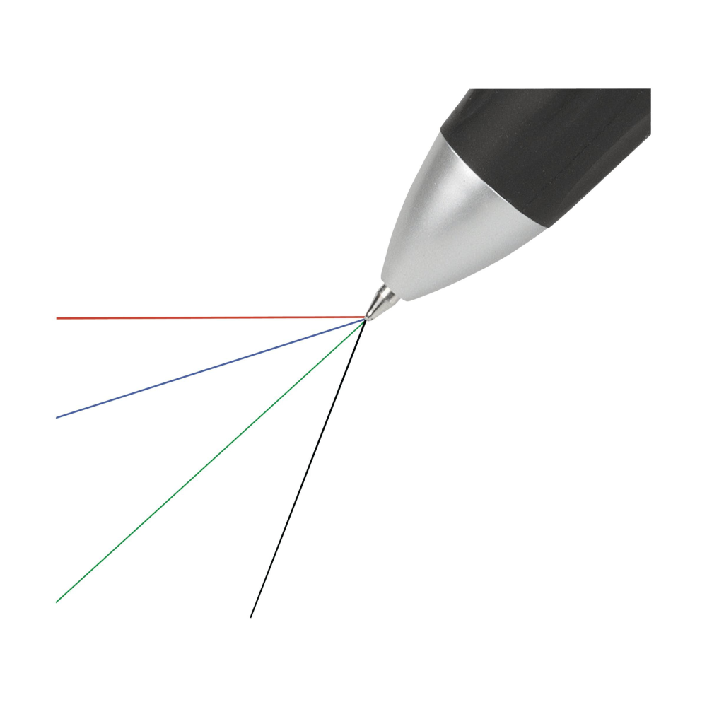 4-Colour Non-Slip Rubber Grip Ballpoint Pen - Kegworth
