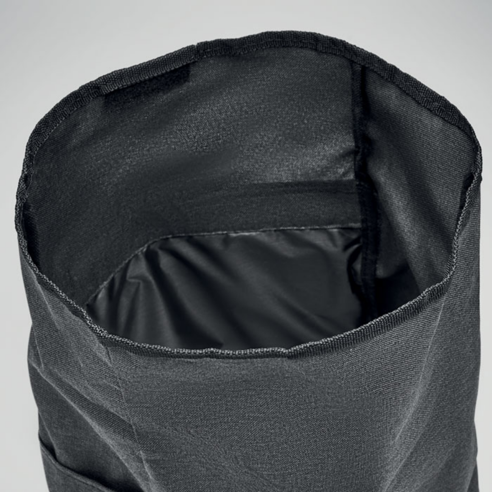 Sac à dos en polyester bicolore 600D RPET avec fermeture à enroulement - Gestel