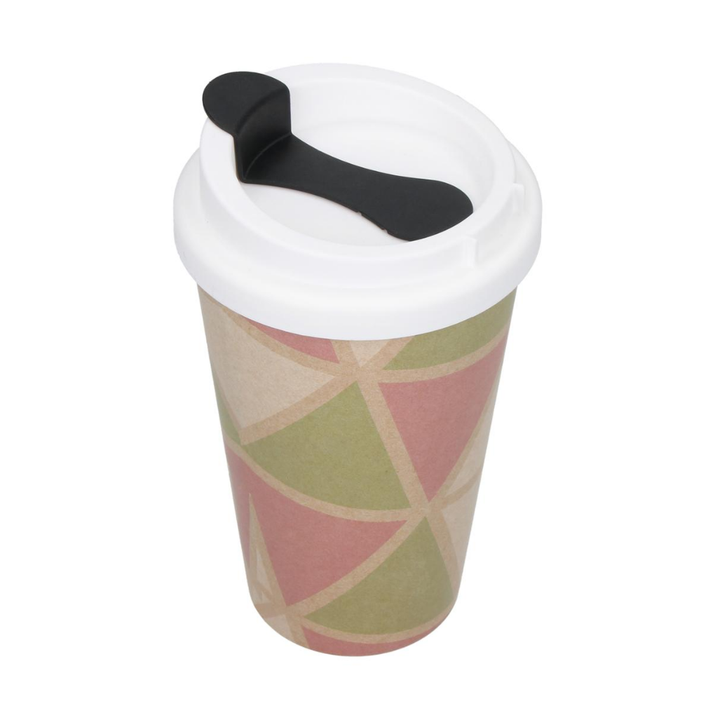 Compact Double-Walled Plastic Mug with Attachable Lid - Honiton