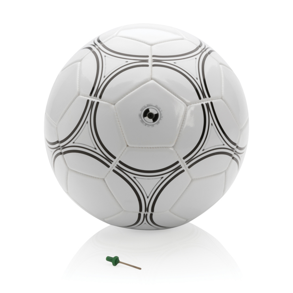 Pallone da calcio in PVC a doppio strato, taglia 5 con adattatore per ago - Scanzorosciate