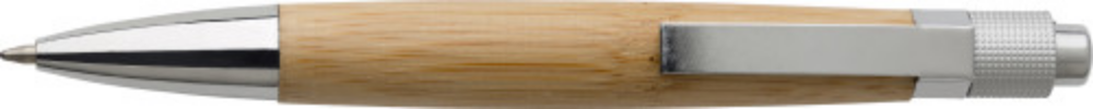 Bambus Kugelschreiber mit Metallclip und ABS-Teilen - Oberalm
