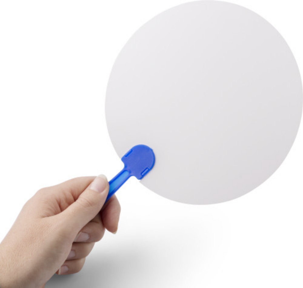 Hand fan with a plastic handle made of paper - Huyton