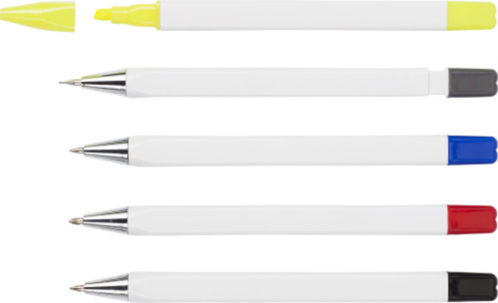 Set de bolígrafo y resaltador multifuncional - Albero Bajo