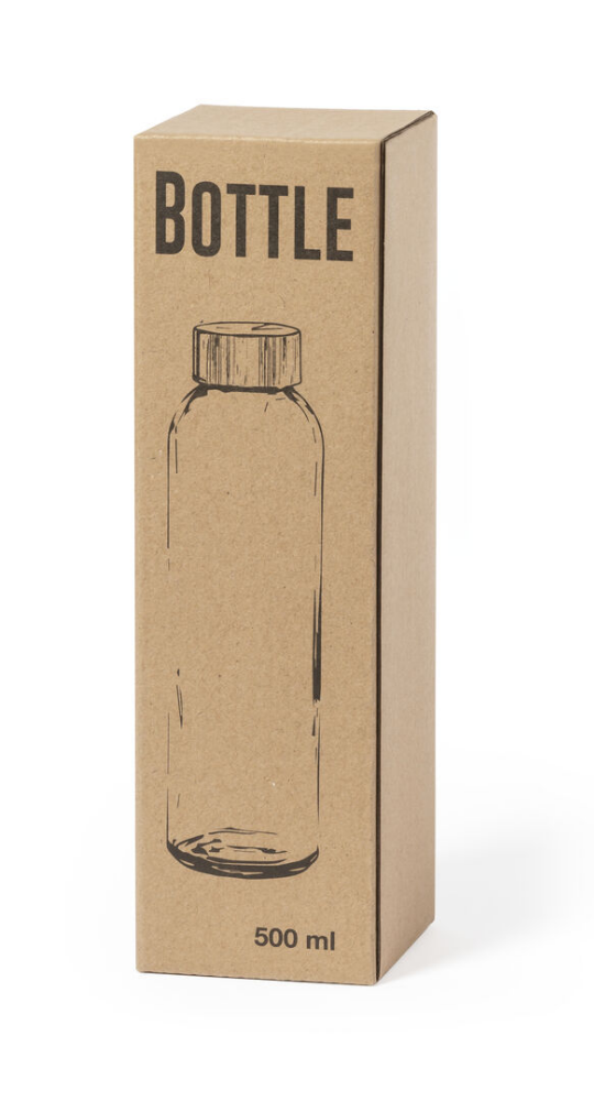 Sublimationsglasflasche mit Bambusdeckel - Sömmerda 