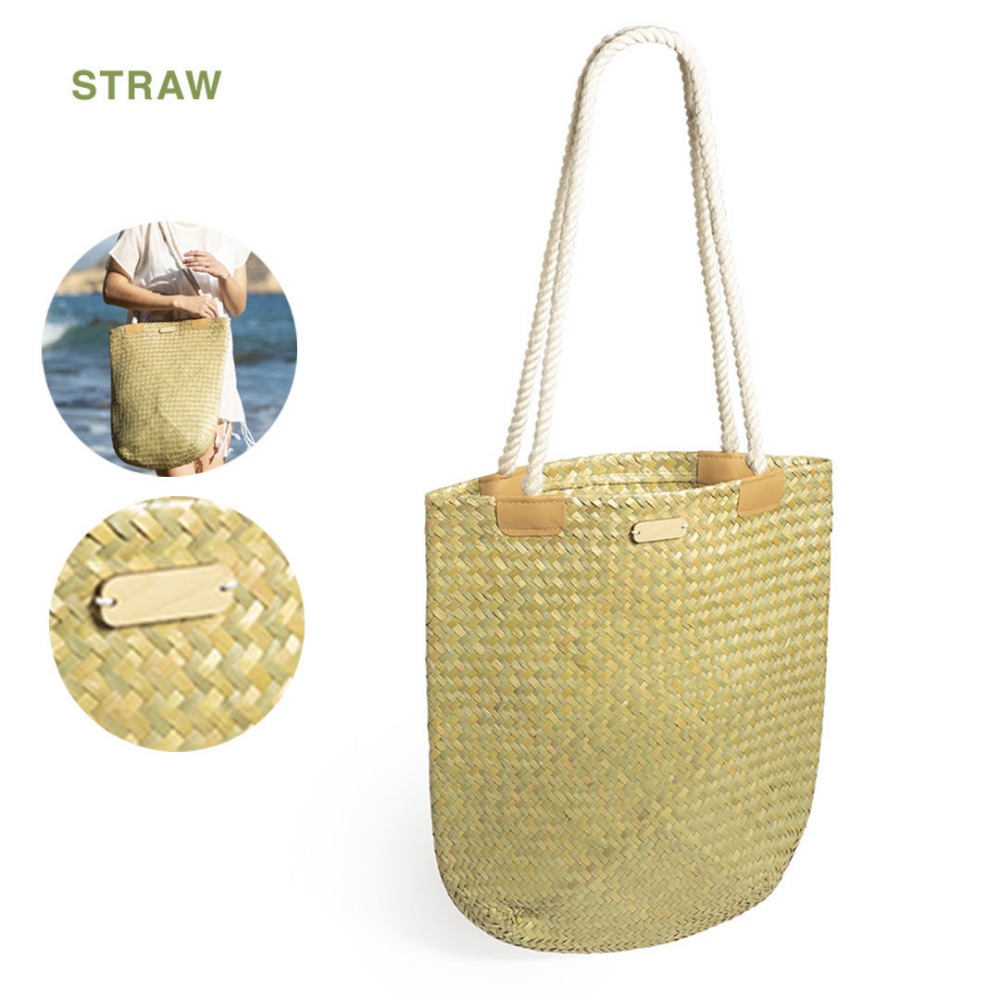 Personalisierte Strandtasche aus Stroh - Maja