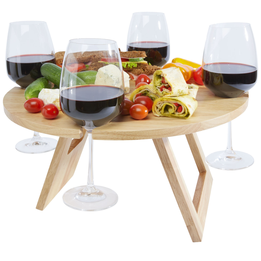 Tavolo da picnic pieghevole con buchi per bicchieri di vino - Mulazzo