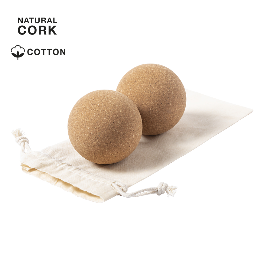 Set of Yoga Balls Made from Natural Cork by Nature Line - Littlehampton