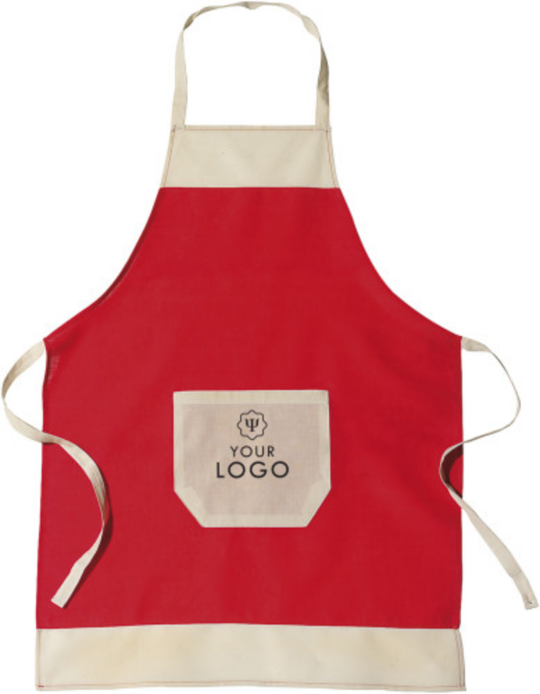 Cotton Apron with Front Pocket - Ealing
