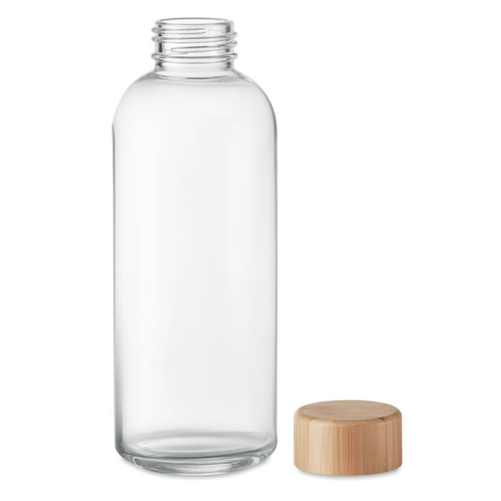 Glasflasche mit Bambusdeckel - Tiefengruben