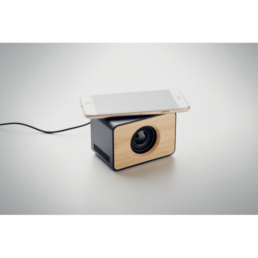 Frogmore Bamboo Wireless Speaker with Wireless Charging Functionality - Abbots Worthy
