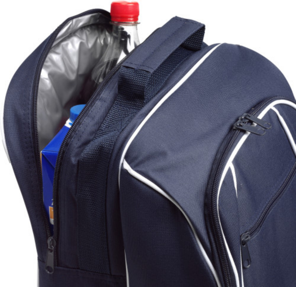 A 25-piece picnic backpack made of polyester that comes with plastic cutlery - Ham Street