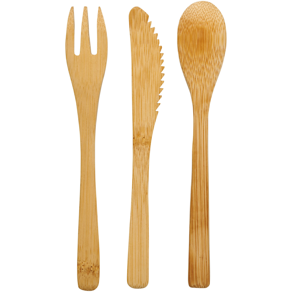 Bamboo Cutlery Set in Non-Woven Pouch - Milton Keynes