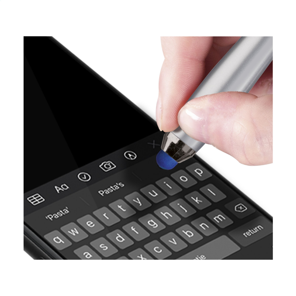 A ballpoint pen with blue ink that also doubles as a touch screen stylus from Little Snoring - Shoreham-by-Sea
