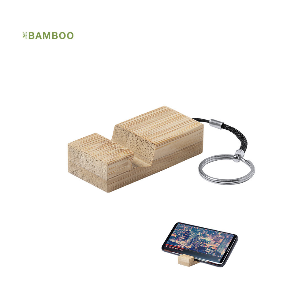 Llavero de bambú y soporte para smartphone - East Heslerton - Viladecans