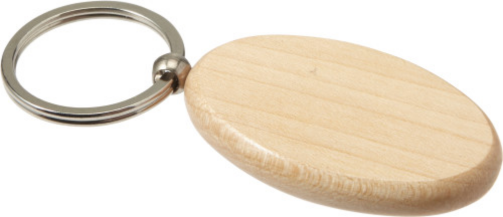Wooden Key Holder with Metal Ring - Leyland