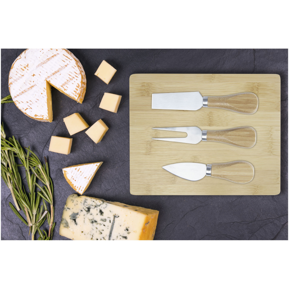 Sustainable Bamboo Cheese Serving Set - Dunkeld