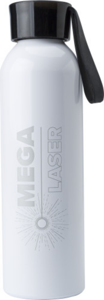 Aluminium water bottle with a glossy finish and a colored cap - Leeds