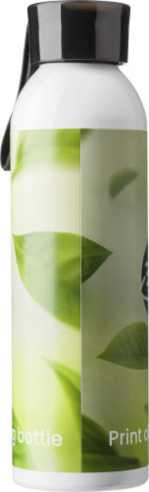 Botella de Agua de Aluminio con Acabado Brillante y Tapa de Color - Tramaced