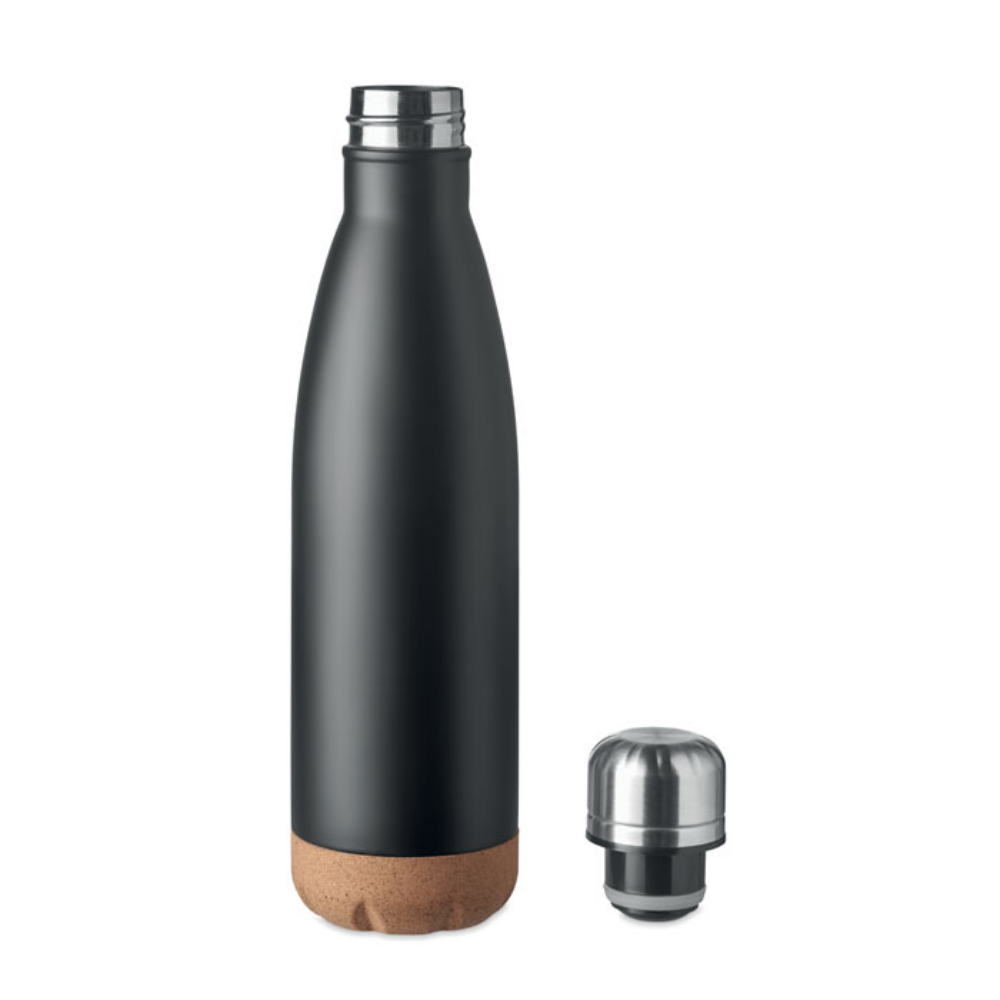 Double Wall Stainless Steel Vacuum Bottle with Cork Base - Bedhampton
