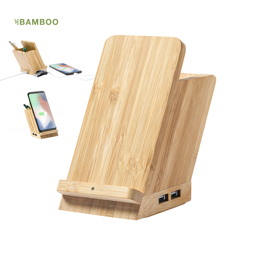 4-in-1 Bamboo Pen Holder by Bibury - Guildford