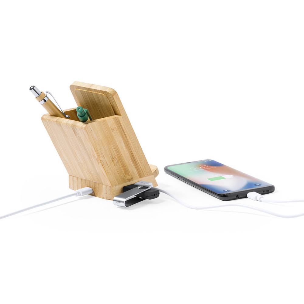 4-in-1 Bamboo Pen Holder by Bibury - Guildford