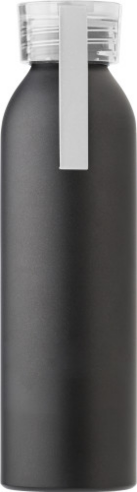 Botella de Agua de Aluminio con Tapa Transparente de Color y Banda de Silicona - Turís