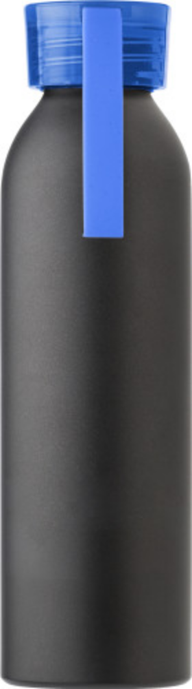 Botella de Agua de Aluminio con Tapa Transparente de Color y Banda de Silicona - Turís