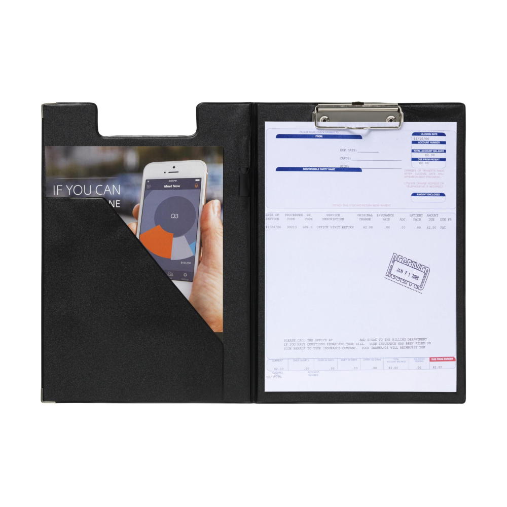 Portapapeles A4 de PVC con robusto clip para documentos - Alfafara