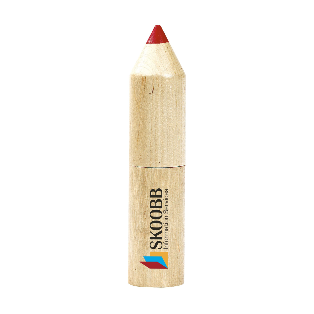 Coloured Pencils without Paint in a Wooden Tube - High Wycombe
