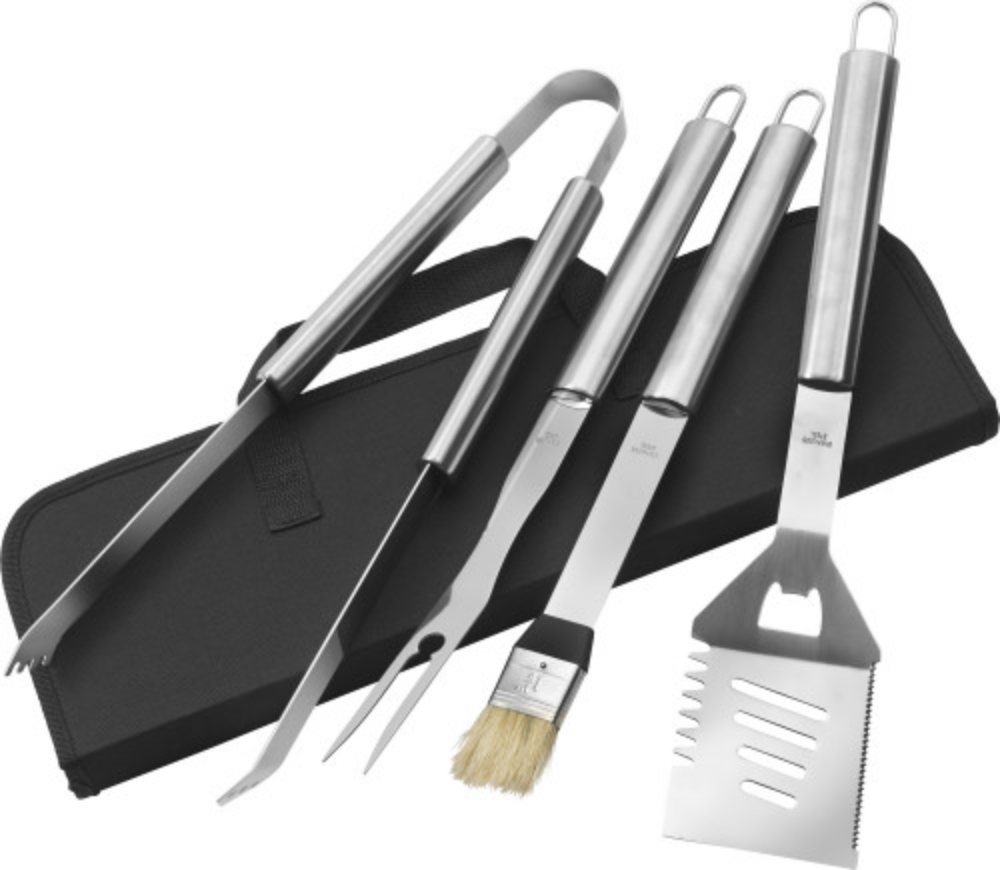Stainless Steel Four-Piece Barbecue Set - Castleton