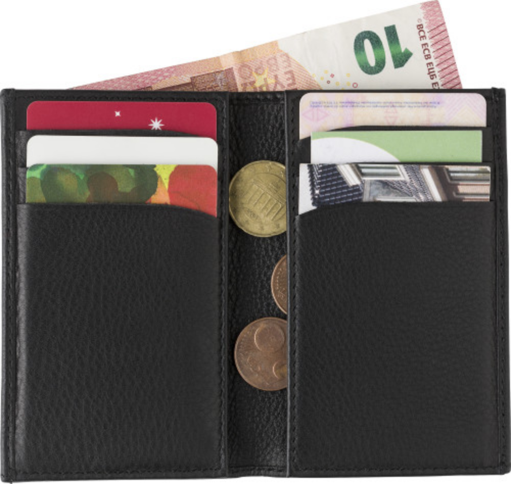 Porte-monnaie/Porte-cartes RFID personnalisé en croûte de cuir - Conrad