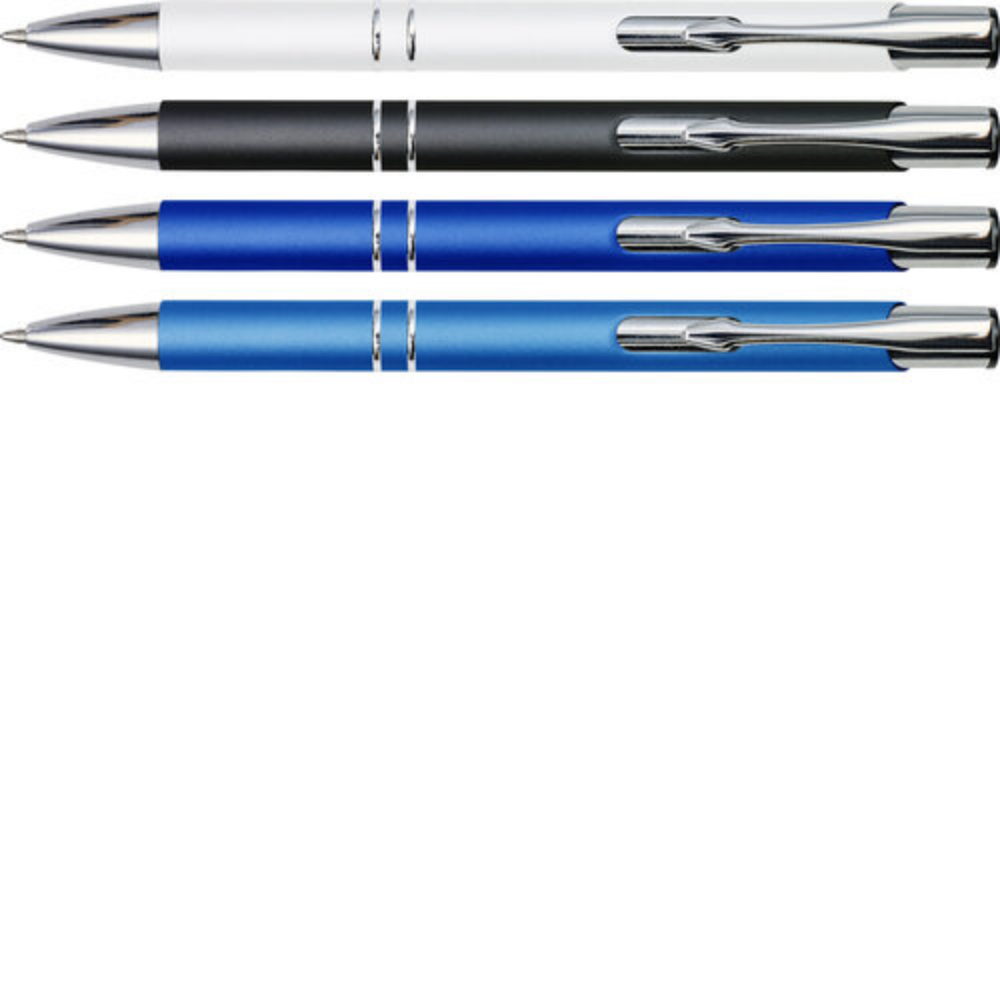Aluminium ballpoint pen with rubber covering - Little Snoring - Knipton