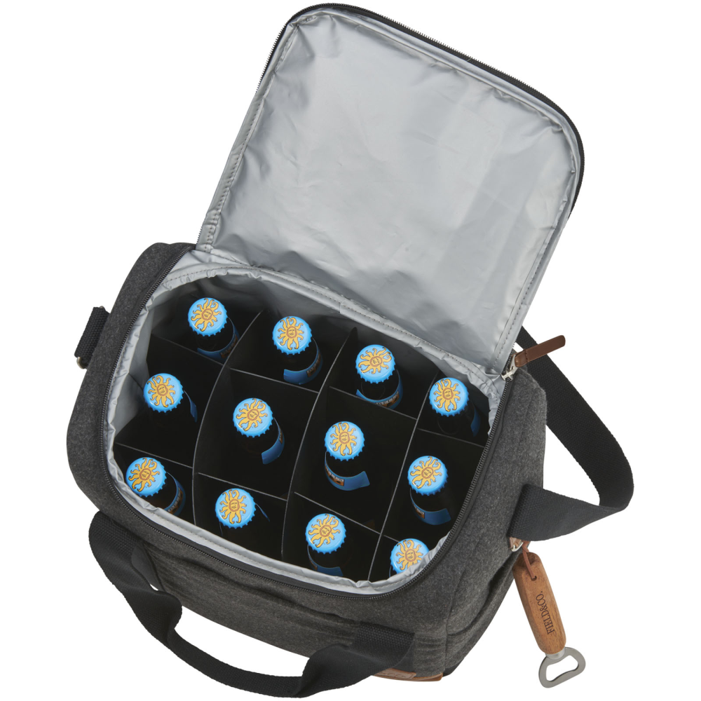 Insulated cooler bag from the Field & Co.® Campster Series, complete with a bottle divider - Nutfield
