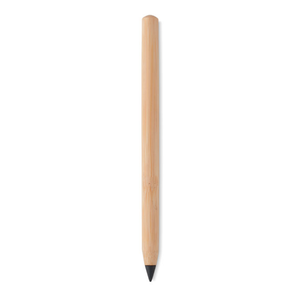 A pen made from bamboo that doesn't require ink to write, with a cap made from paper - Lye Green