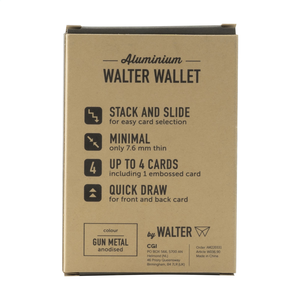 Walter Wallet Recycled Aluminium Slim -4- Kartenhalter