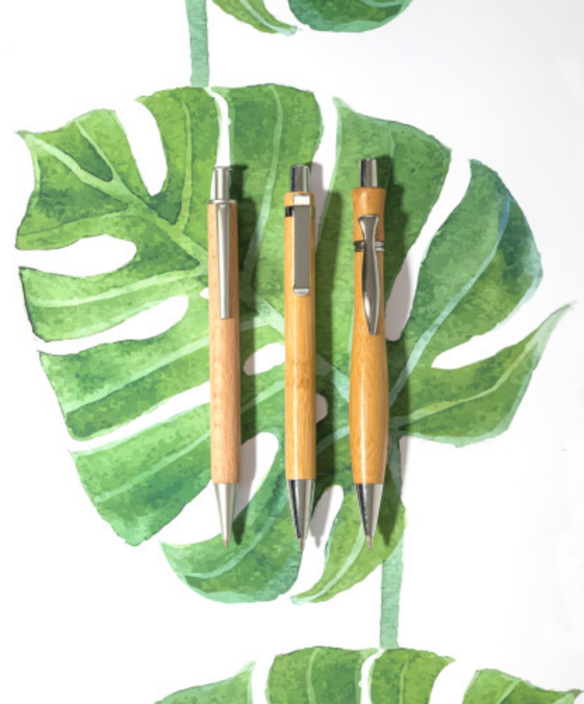A ballpoint pen made from bamboo with metal components - Holsworthy