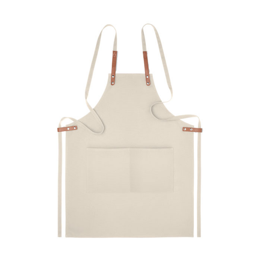 Bibury Adjustable Kitchen Apron with 2 Front Pockets made of Organic Cotton/Canvas - Jacksdale