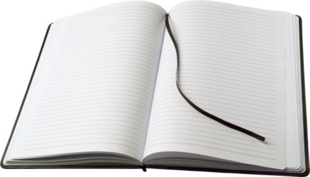 A4 PU-Notizbuch mit 100 linierten Seiten und Lesezeichenband - Wörgl