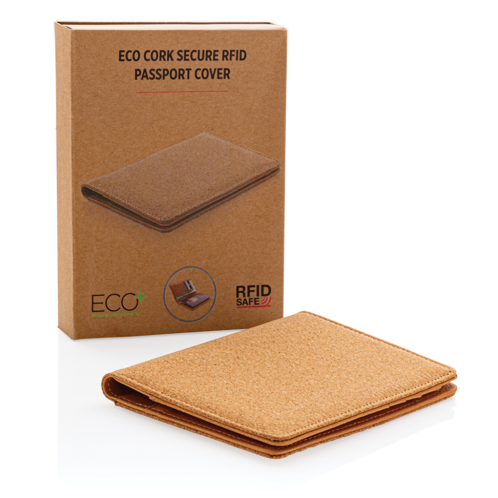 Passport Cover made from Natural Cork with RFID-Blocking feature - Adbaston