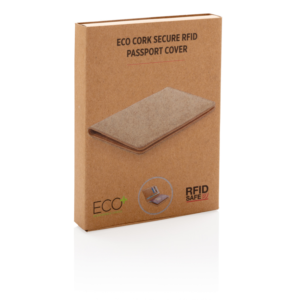Copertina del passaporto in sughero naturale con blocco RFID - Corrido