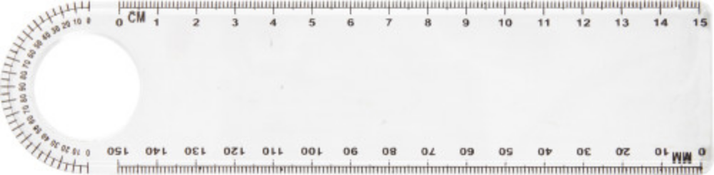 Transparent Plastic Ruler with Magnifying Glass and Protractor - Meopham