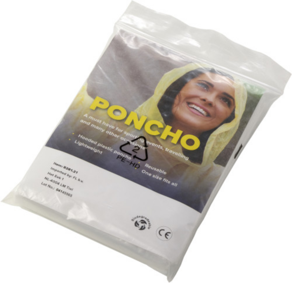 Personalisierter Poncho aus biologisch abbaubarem PE - Oliver