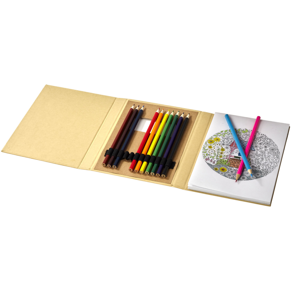 Set de Lápices de Colores y Páginas para Colorear - Campins